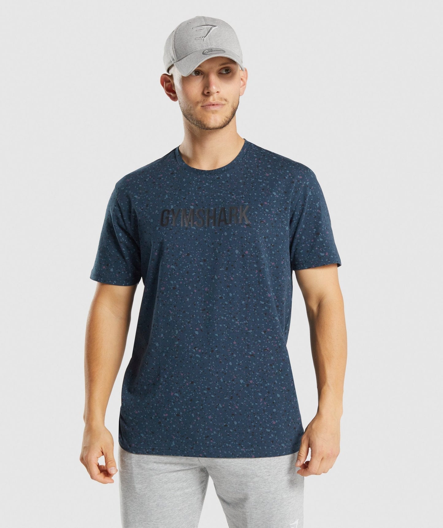 Gymshark Micro Print T-Shirt - Navy Print