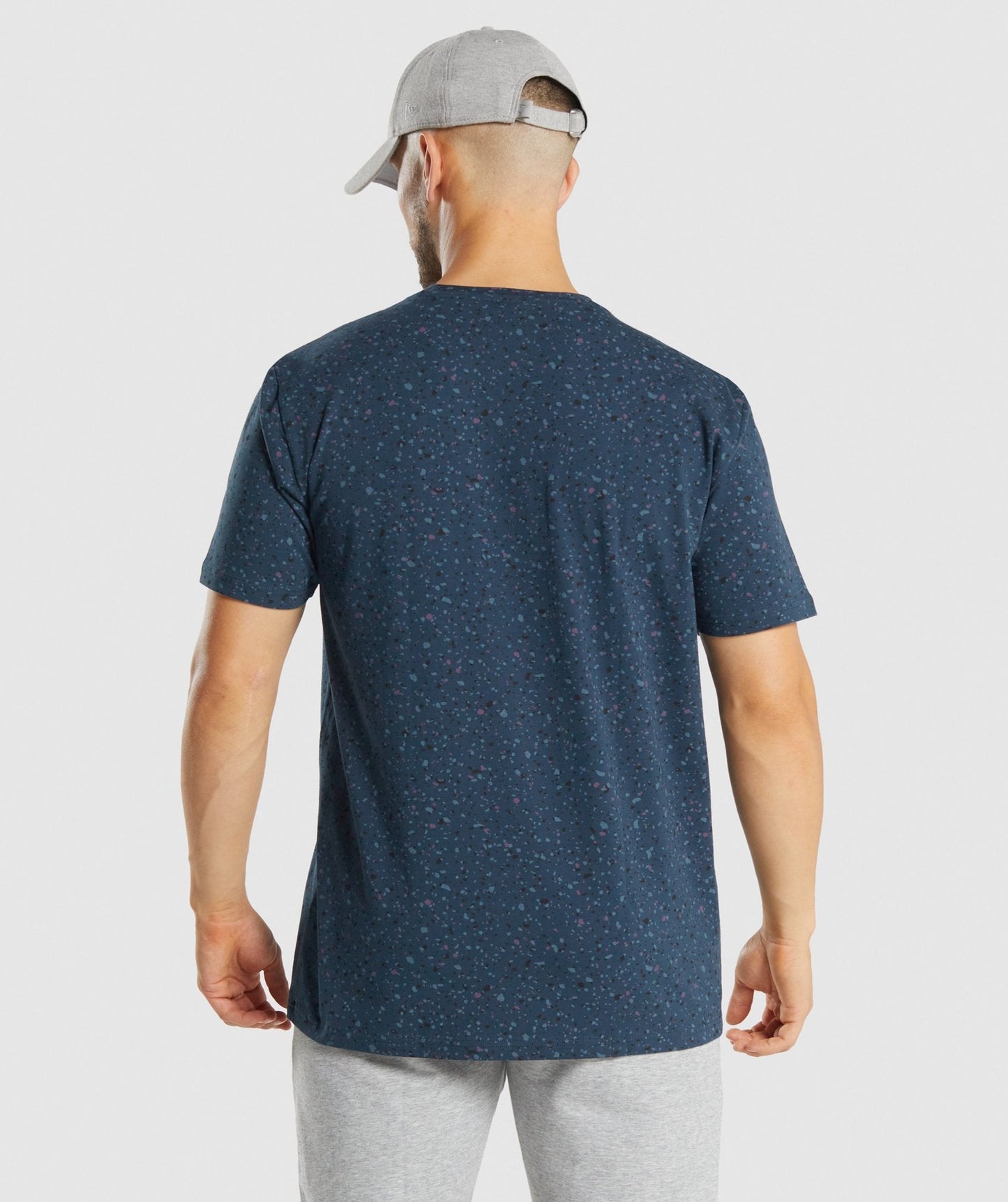 Gymshark Micro Print T-Shirt - Navy Print