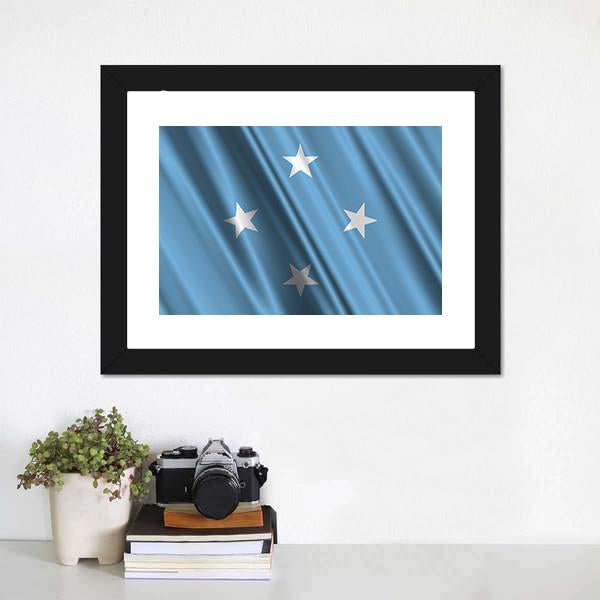Micronesia Flag Canvas Wall Art-3 Horizontal-Gallery Wrap-25" x 16"-Tiaracle