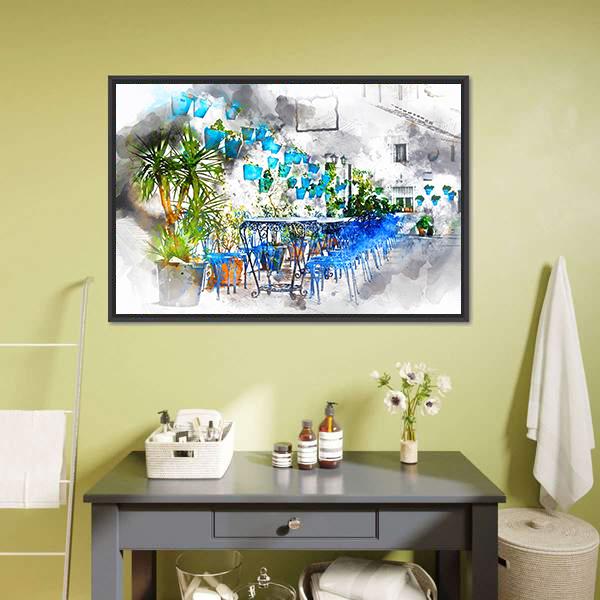 Mijas street Spain Canvas Wall Art-3 Horizontal-Gallery Wrap-25" x 16"-Tiaracle