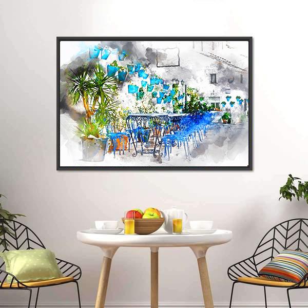 Mijas street Spain Canvas Wall Art-3 Horizontal-Gallery Wrap-25" x 16"-Tiaracle