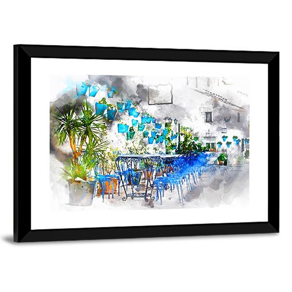 Mijas street Spain Canvas Wall Art-3 Horizontal-Gallery Wrap-25" x 16"-Tiaracle