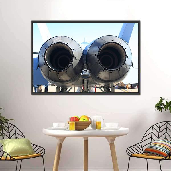 Military Jet Engines Canvas Wall Art-3 Horizontal-Gallery Wrap-25" x 16"-Tiaracle