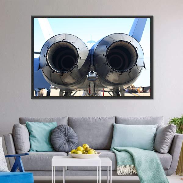 Military Jet Engines Canvas Wall Art-3 Horizontal-Gallery Wrap-25" x 16"-Tiaracle