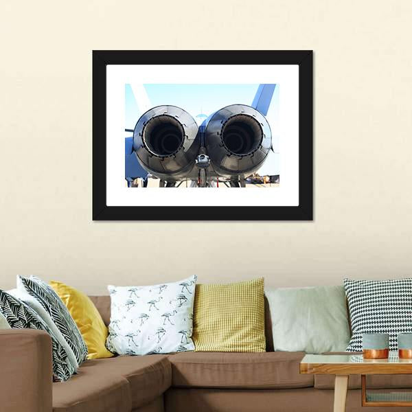Military Jet Engines Canvas Wall Art-3 Horizontal-Gallery Wrap-25" x 16"-Tiaracle