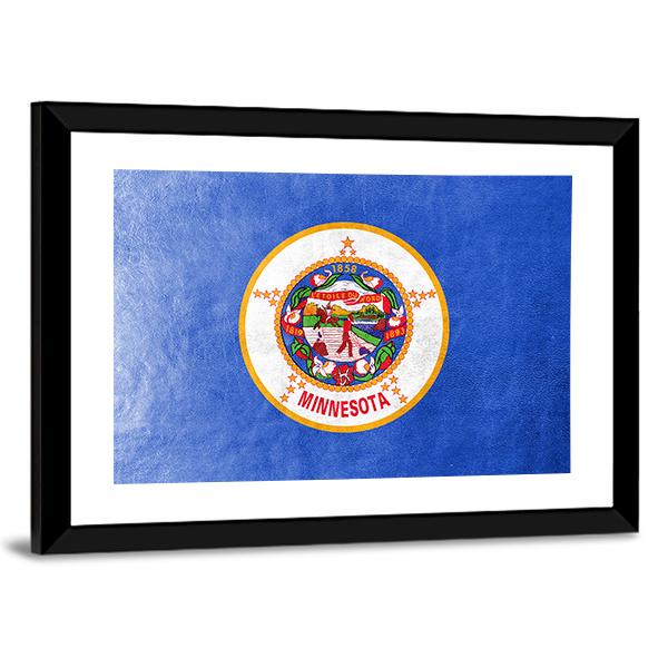 Minnesota Flag Canvas Wall Art-3 Horizontal-Gallery Wrap-25" x 16"-Tiaracle