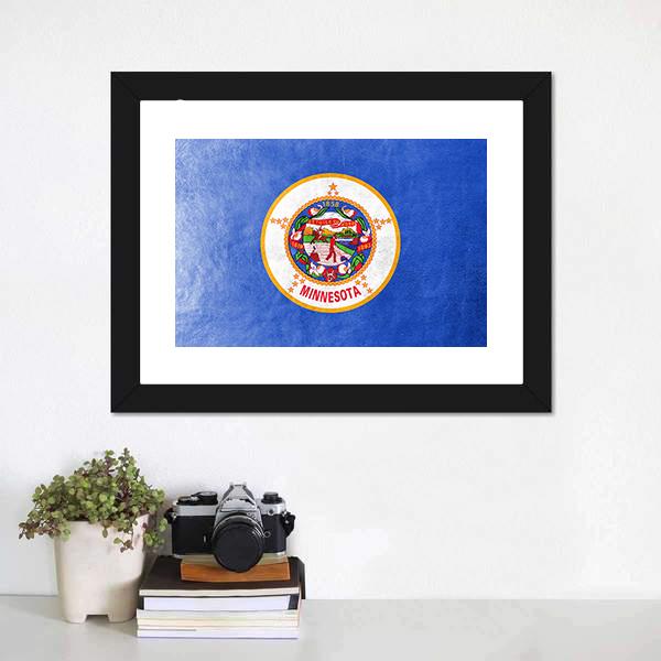 Minnesota Flag Canvas Wall Art-3 Horizontal-Gallery Wrap-25" x 16"-Tiaracle