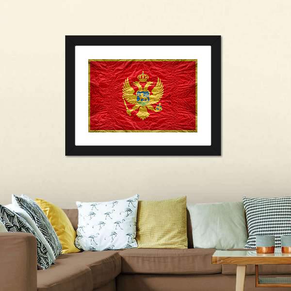 Montenegro Flag Canvas Wall Art-3 Horizontal-Gallery Wrap-25" x 16"-Tiaracle