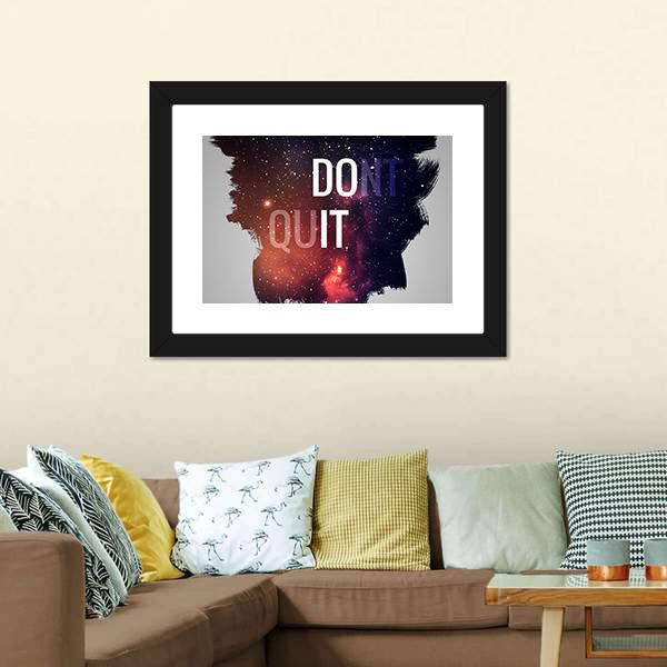 Motivational Quote Don't Quit Canvas Wall Art-3 Horizontal-Gallery Wrap-25" x 16"-Tiaracle