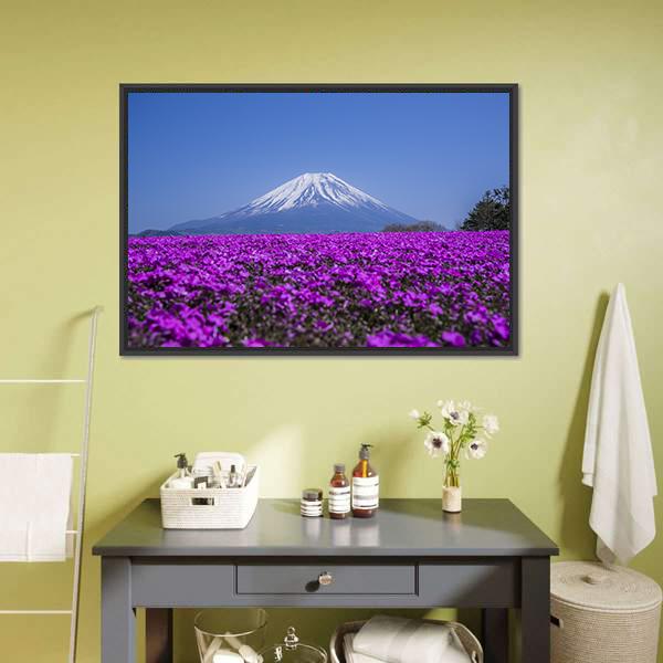 Mount Fuji In Spring Canvas Wall Art-3 Horizontal-Gallery Wrap-25" x 16"-Tiaracle