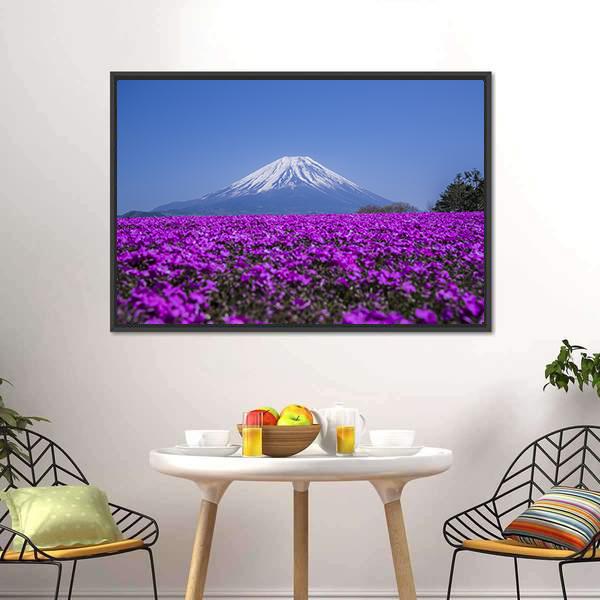 Mount Fuji In Spring Canvas Wall Art-3 Horizontal-Gallery Wrap-25" x 16"-Tiaracle