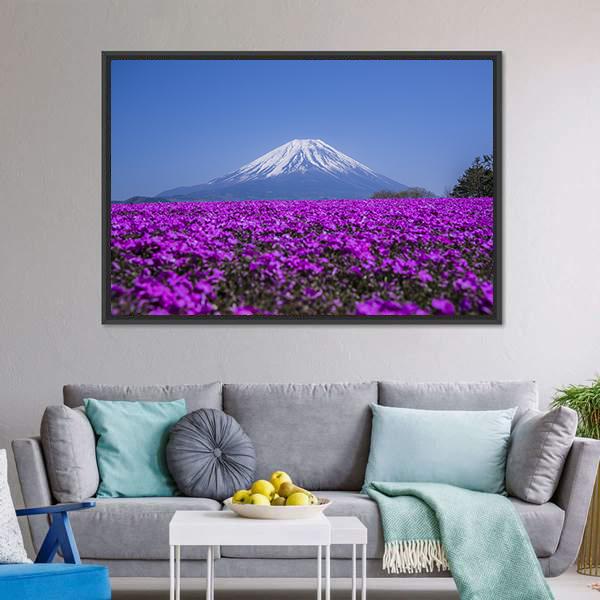 Mount Fuji In Spring Canvas Wall Art-3 Horizontal-Gallery Wrap-25" x 16"-Tiaracle