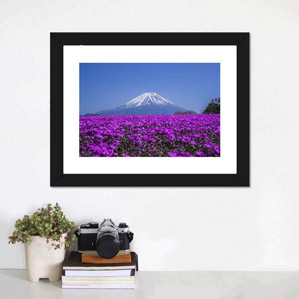 Mount Fuji In Spring Canvas Wall Art-3 Horizontal-Gallery Wrap-25" x 16"-Tiaracle