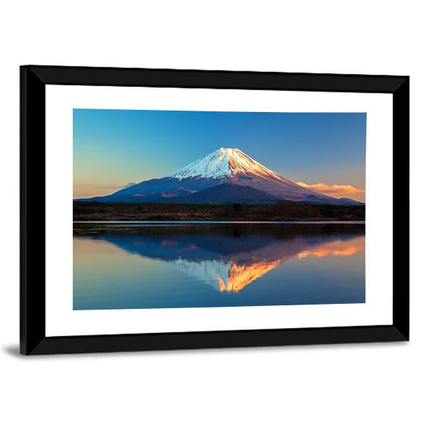 Mount Fuji & Lake Shoji Canvas Wall Art-3 Horizontal-Gallery Wrap-25" x 16"-Tiaracle