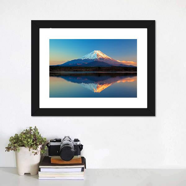 Mount Fuji & Lake Shoji Canvas Wall Art-3 Horizontal-Gallery Wrap-25" x 16"-Tiaracle