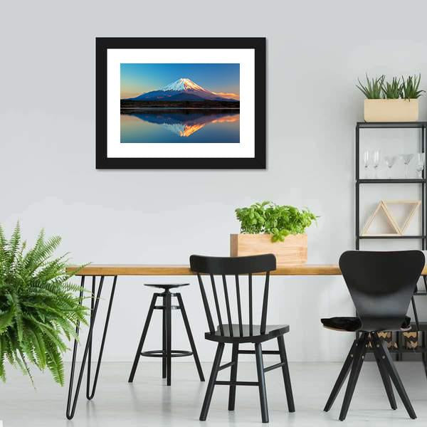 Mount Fuji & Lake Shoji Canvas Wall Art-3 Horizontal-Gallery Wrap-25" x 16"-Tiaracle