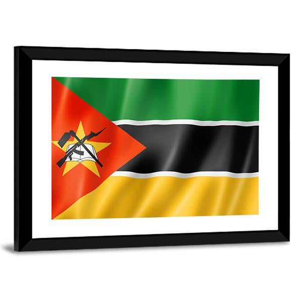 Mozambique Flag Canvas Wall Art-3 Horizontal-Gallery Wrap-25" x 16"-Tiaracle