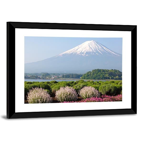 Mt Fuji In Spring Canvas Wall Art-1 Piece-Framed Print-20" x 16"-Tiaracle