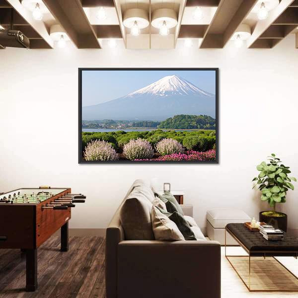 Mt Fuji In Spring Canvas Wall Art-3 Horizontal-Gallery Wrap-25" x 16"-Tiaracle