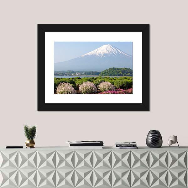 Mt Fuji In Spring Canvas Wall Art-3 Horizontal-Gallery Wrap-25" x 16"-Tiaracle