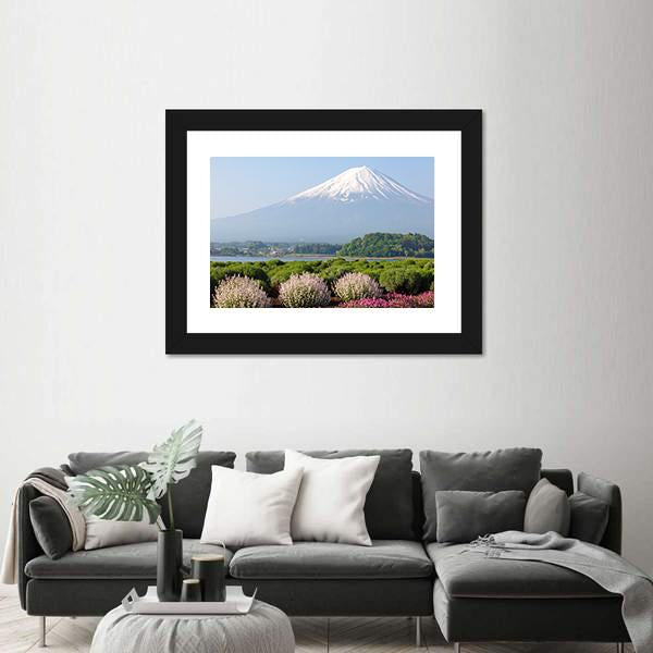 Mt Fuji In Spring Canvas Wall Art-3 Horizontal-Gallery Wrap-25" x 16"-Tiaracle