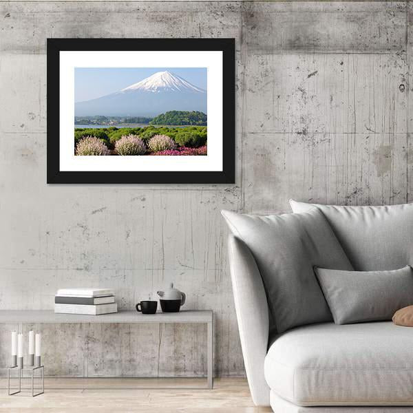 Mt Fuji In Spring Canvas Wall Art-3 Horizontal-Gallery Wrap-25" x 16"-Tiaracle