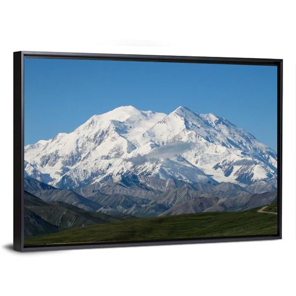 Mt McKinley Canvas Wall Art-1 Piece-Floating Frame-24" x 16"-Tiaracle