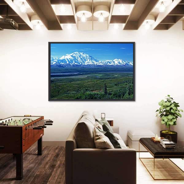 Mt McKinley & Lake Canvas Wall Art-3 Horizontal-Gallery Wrap-25" x 16"-Tiaracle