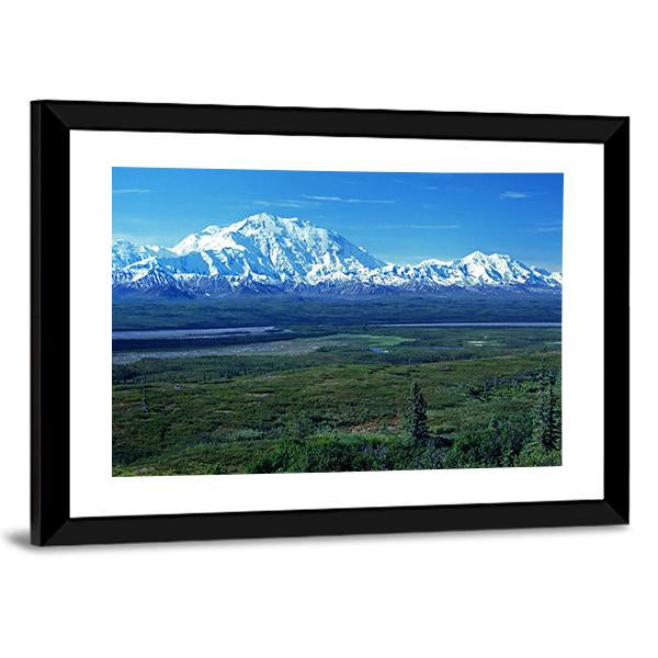 Mt McKinley & Lake Canvas Wall Art-3 Horizontal-Gallery Wrap-25" x 16"-Tiaracle