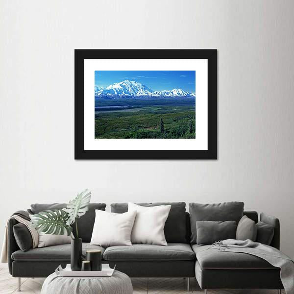 Mt McKinley & Lake Canvas Wall Art-3 Horizontal-Gallery Wrap-25" x 16"-Tiaracle