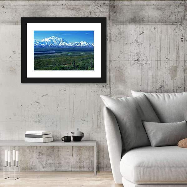 Mt McKinley & Lake Canvas Wall Art-3 Horizontal-Gallery Wrap-25" x 16"-Tiaracle