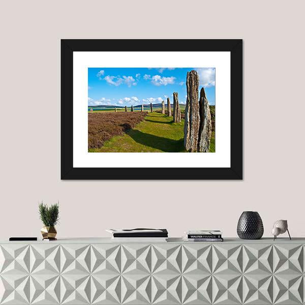 Mystic Ring Of Brodgar Canvas Wall Art-1 Piece-Framed Print-20" x 16"-Tiaracle