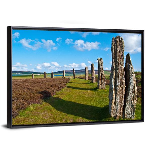 Mystic Ring Of Brodgar Canvas Wall Art-3 Horizontal-Gallery Wrap-25" x 16"-Tiaracle