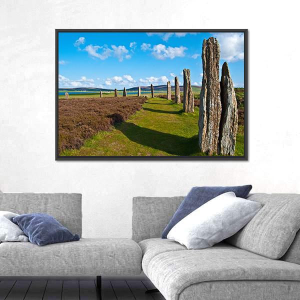 Mystic Ring Of Brodgar Canvas Wall Art-3 Horizontal-Gallery Wrap-25" x 16"-Tiaracle