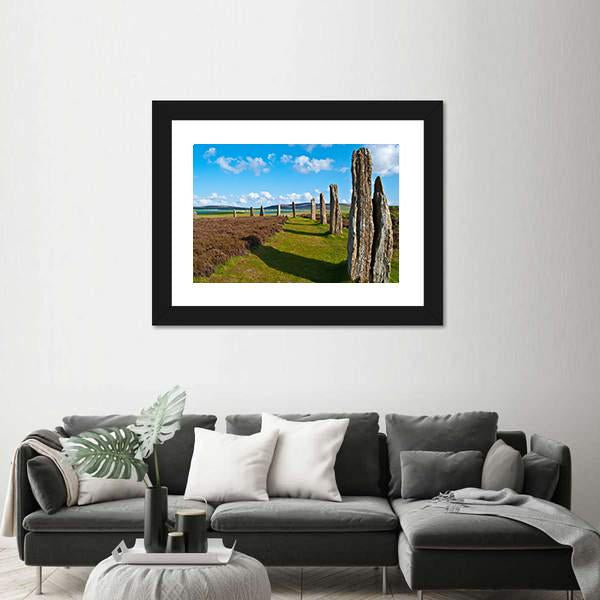 Mystic Ring Of Brodgar Canvas Wall Art-3 Horizontal-Gallery Wrap-25" x 16"-Tiaracle