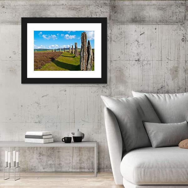 Mystic Ring Of Brodgar Canvas Wall Art-3 Horizontal-Gallery Wrap-25" x 16"-Tiaracle