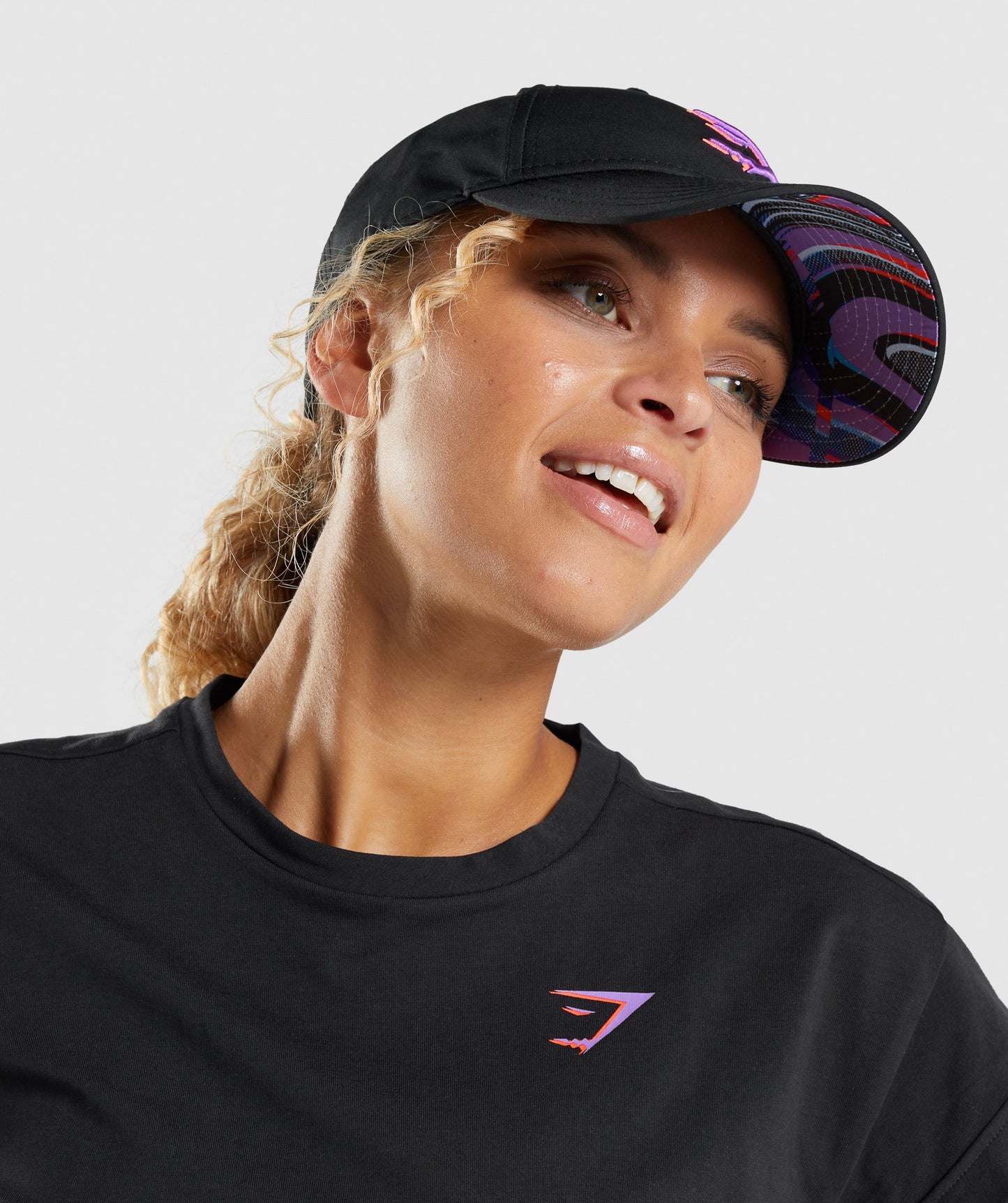 Gymshark New Era 9FORTY Adjustable - Black/Purple Print