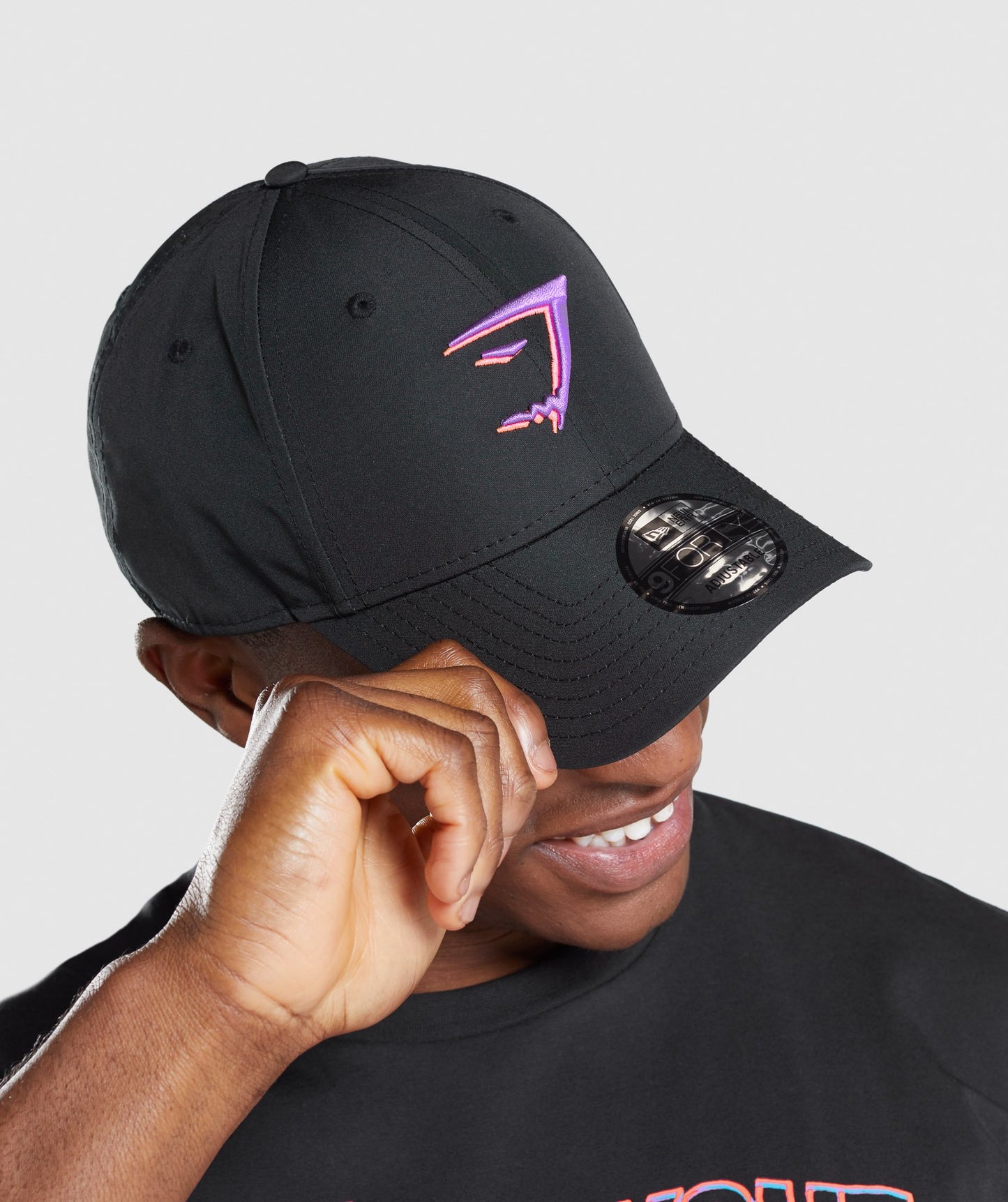 Gymshark New Era 9FORTY Adjustable - Black/Purple Print