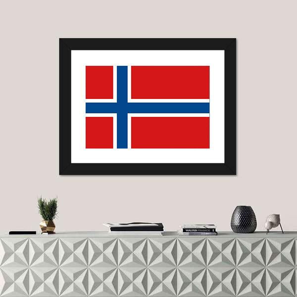 Norway Flag Canvas Wall Art-1 Piece-Framed Print-20" x 16"-Tiaracle