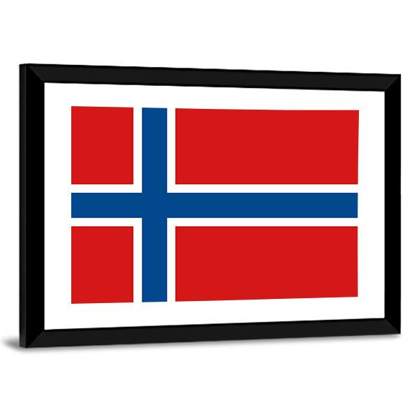 Norway Flag Canvas Wall Art-3 Horizontal-Gallery Wrap-25" x 16"-Tiaracle