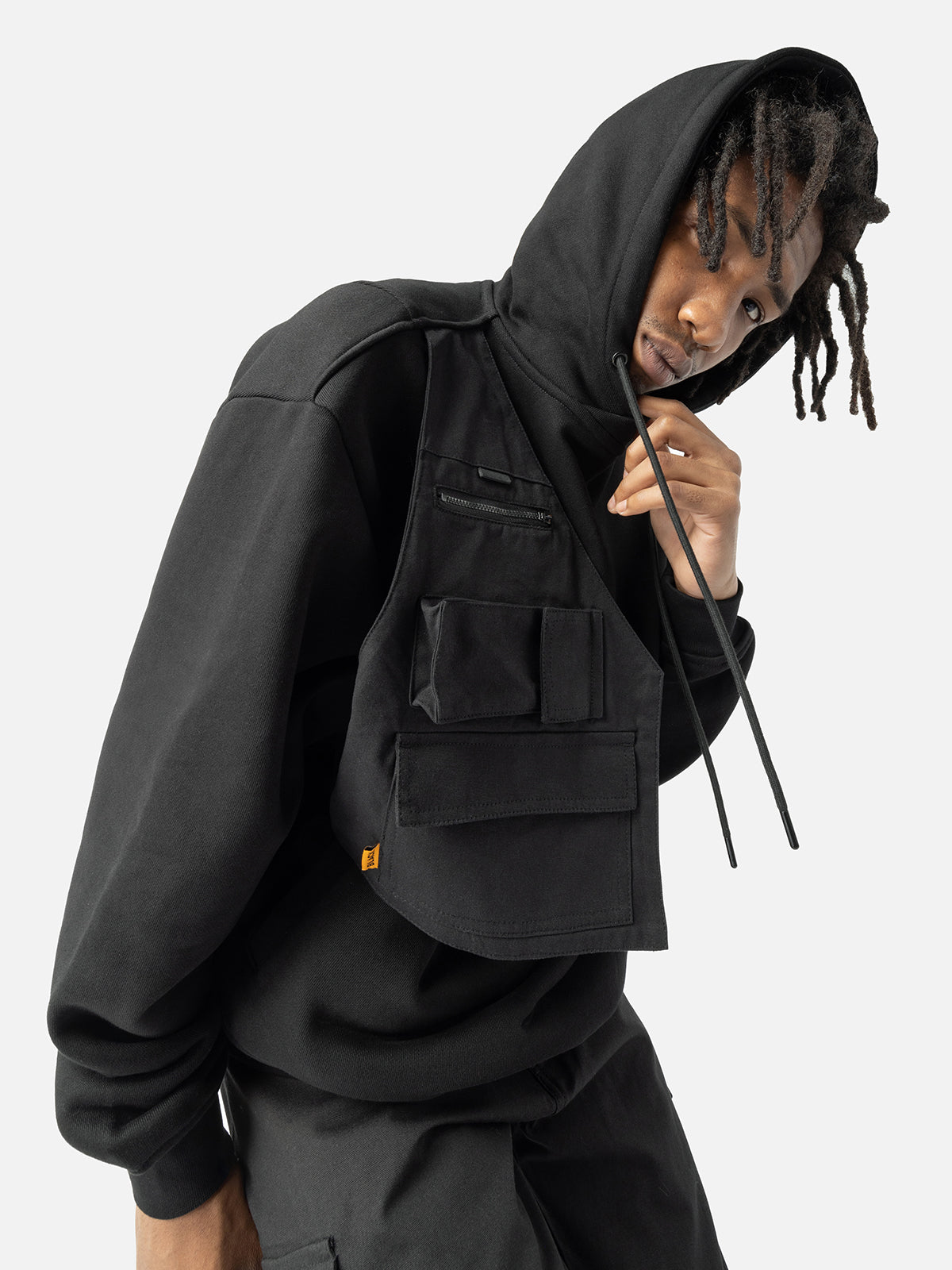 Utility Pocket Vest Hoodie