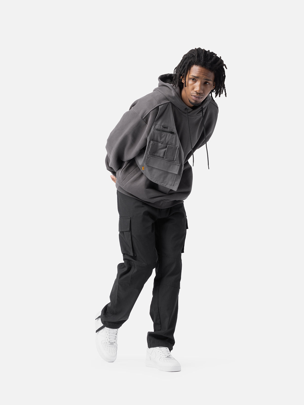 Utility Pocket Vest Hoodie