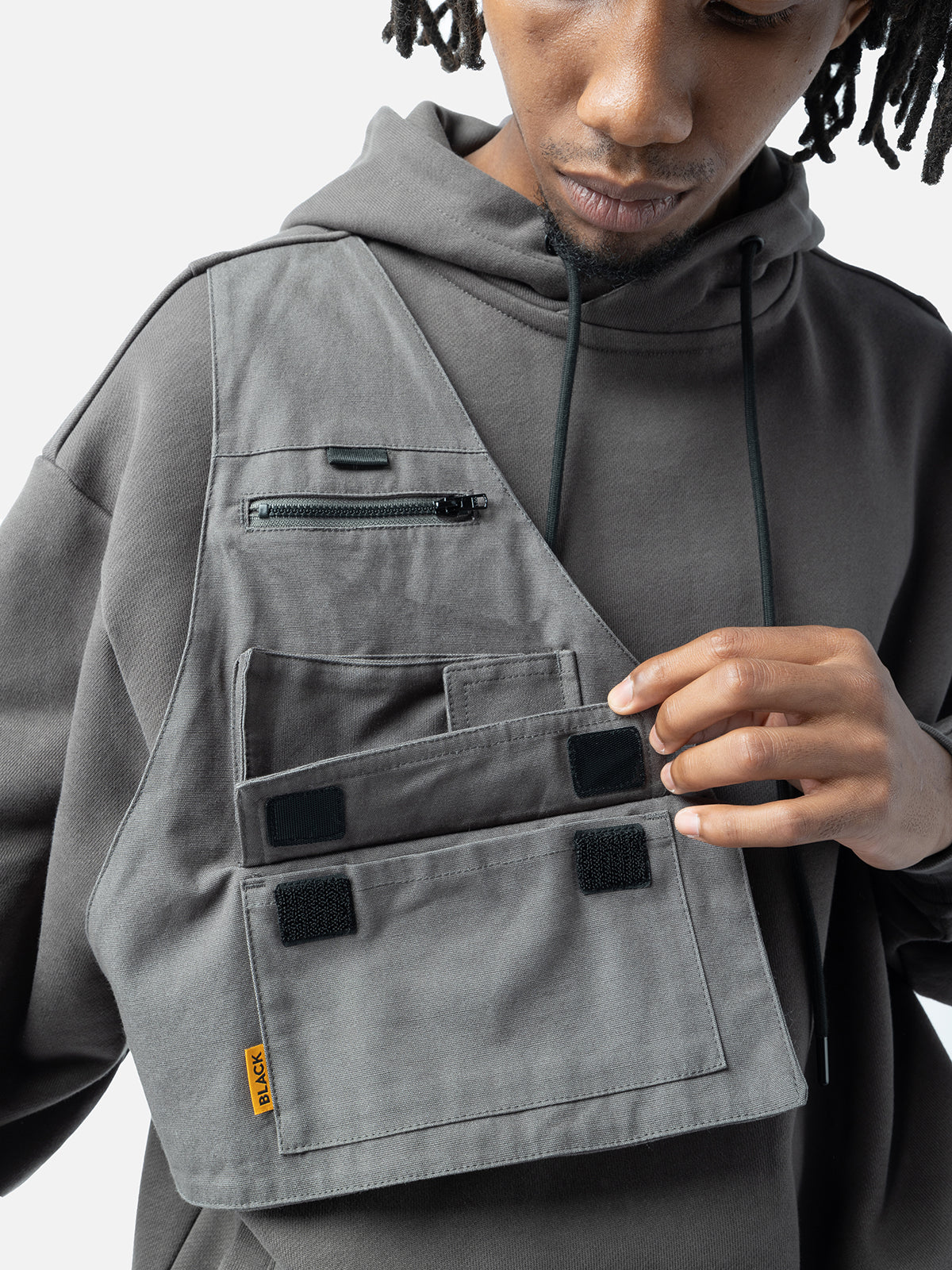 Utility Pocket Vest Hoodie