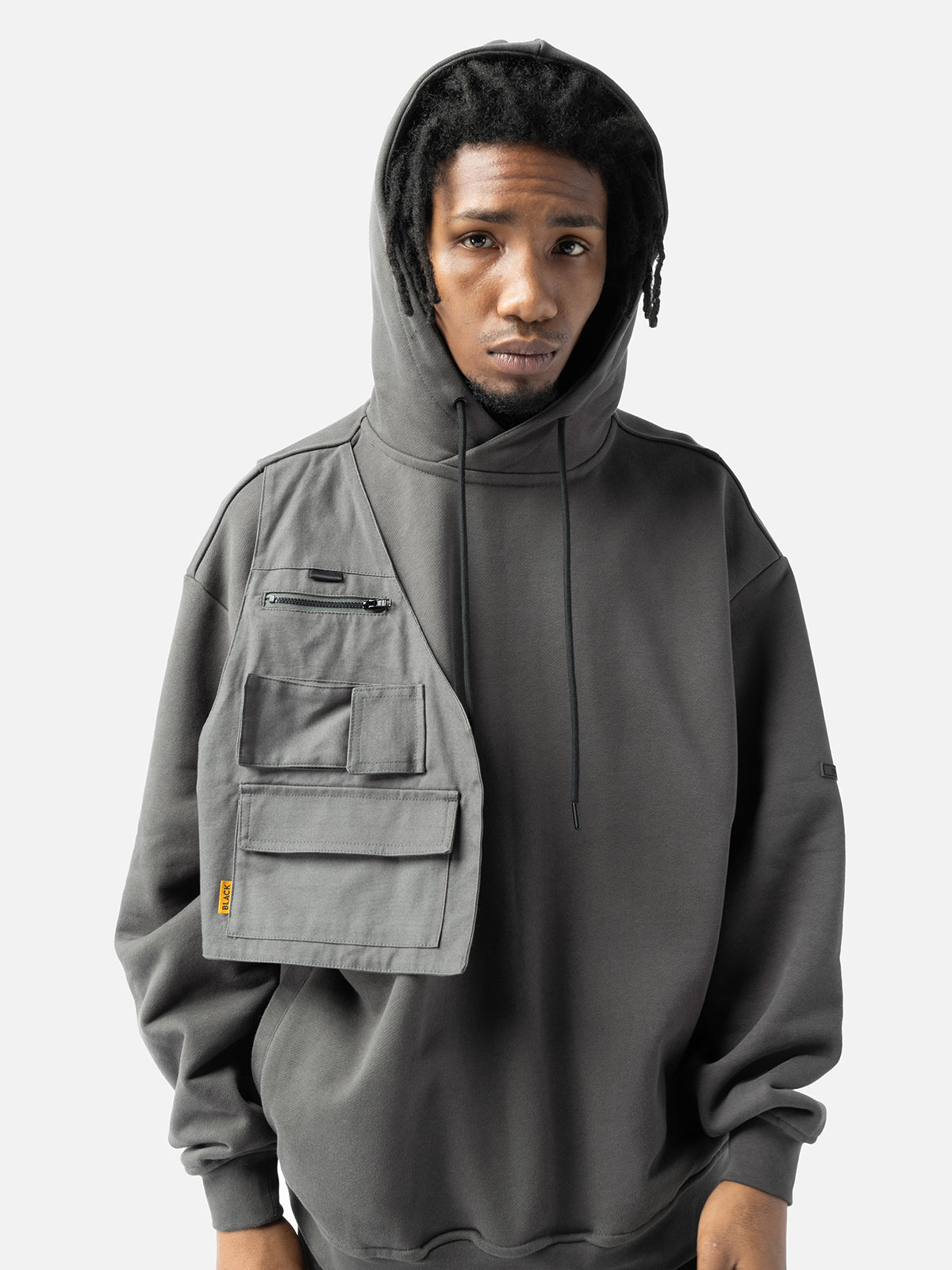 Utility Pocket Vest Hoodie
