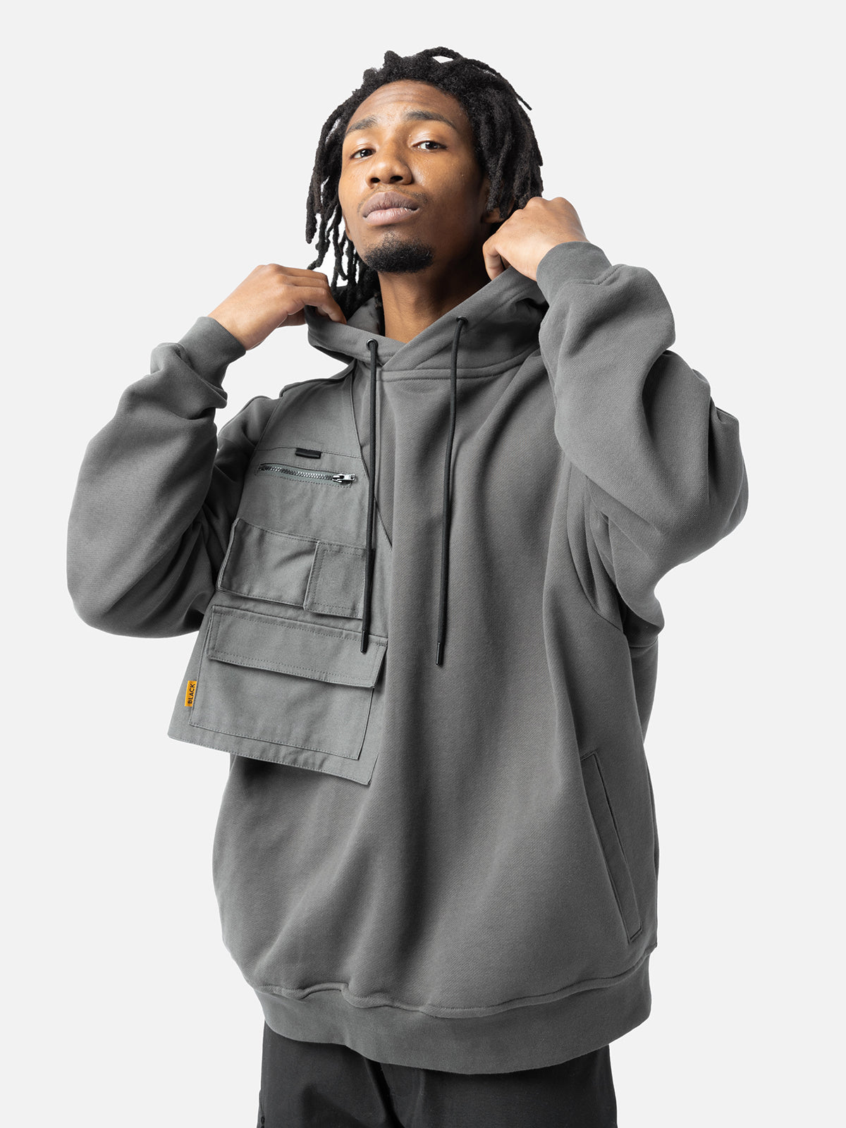 Utility Pocket Vest Hoodie