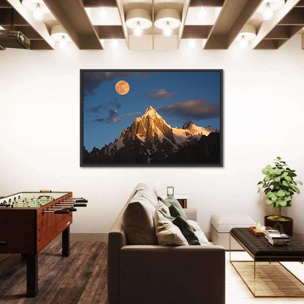 Paiyu Peak Karakoram Canvas Wall Art-3 Horizontal-Gallery Wrap-25" x 16"-Tiaracle