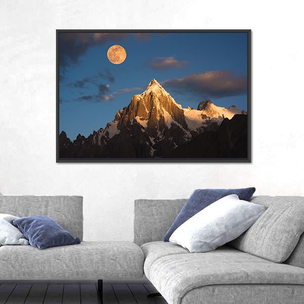 Paiyu Peak Karakoram Canvas Wall Art-3 Horizontal-Gallery Wrap-25" x 16"-Tiaracle