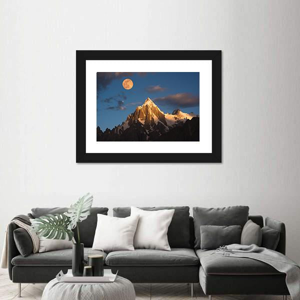 Paiyu Peak Karakoram Canvas Wall Art-3 Horizontal-Gallery Wrap-25" x 16"-Tiaracle