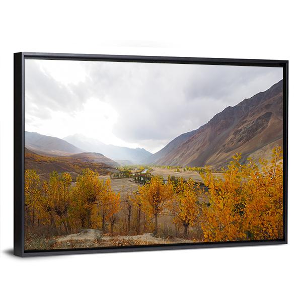 Phander Lake In Northern Pakistan Canvas Wall Art-3 Horizontal-Gallery Wrap-25" x 16"-Tiaracle