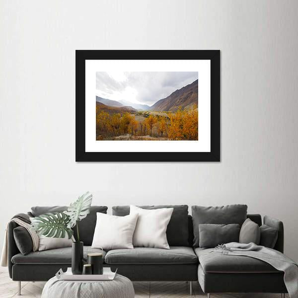 Phander Lake In Northern Pakistan Canvas Wall Art-3 Horizontal-Gallery Wrap-25" x 16"-Tiaracle